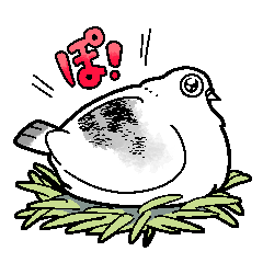 ふっくらハトさん Lineスタンプ 前の席のハト